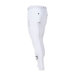 Calças de equitação masculinas Equestro x FISE full grip Branco Calças de equitação masculinas Equestro x FISE full grip Branco