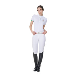 Calças de equitação masculinas Equestro x FISE full grip Branco Calças de equitação masculinas Equestro x FISE full grip Branco