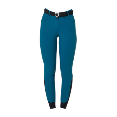 Calça de equitação feminina Equestro cintura alta com grip