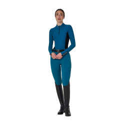 Calça de equitação feminina Equestro cintura alta com grip