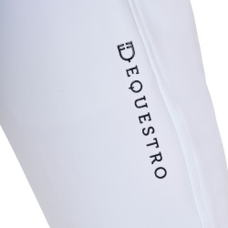 Calças de equitação infantis unissexo Equestro x FISE com grip nos joelhos Branco