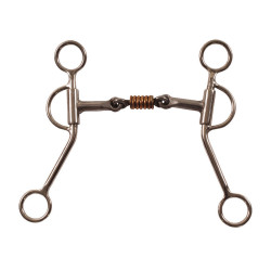 Freio western inox com rolete cobre – equitação