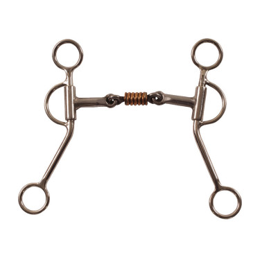 Freio western inox com rolete cobre – equitação