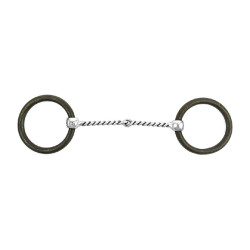 Bridão western inox escovado com argolas | Equitação