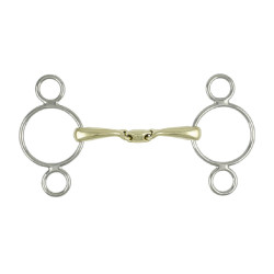 Embocadura de equitação Pessoa 3 argolas inox