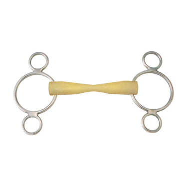 Bridão de equitação Happy Mouth gag 3 argolas afilado