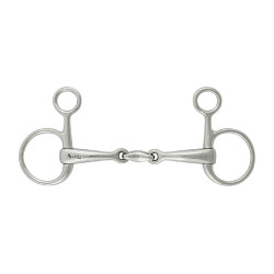 Bridão Baucher inox dupla rutura para equitação