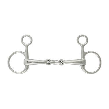 Bridão Baucher inox dupla rutura para equitação