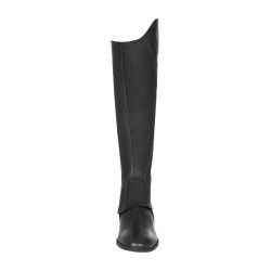 Mini-chaps unissexo Equestro em couro macio com zíper lateral Preto Mini-chaps unissexo Equestro em couro macio com zíper lateral Preto