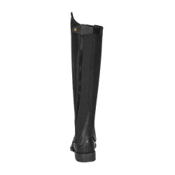 Mini-chaps unissexo Equestro em couro macio com zíper lateral Preto Mini-chaps unissexo Equestro em couro macio com zíper lateral Preto