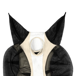 Máscara anti-moscas Equestro bicolor em malha After glow / branco brilhante