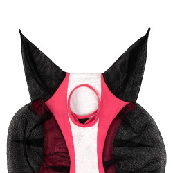 Máscara anti-moscas Equestro bicolor em malha Madressilva / branco brilhante