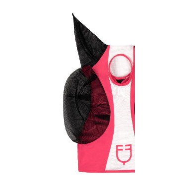 Máscara anti-moscas Equestro bicolor em malha Madressilva / branco brilhante
