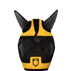 Máscara anti-moscas Equestro com logótipo frontal Amarelo Máscara anti-moscas Equestro com logótipo frontal Amarelo