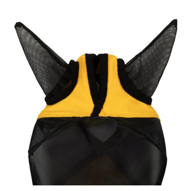 Máscara anti-moscas Equestro com logótipo frontal Amarelo Máscara anti-moscas Equestro com logótipo frontal Amarelo