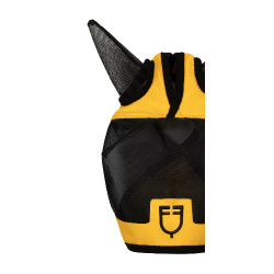 Máscara anti-moscas Equestro com logótipo frontal Amarelo Máscara anti-moscas Equestro com logótipo frontal Amarelo