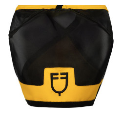 Máscara anti-moscas Equestro com logótipo frontal Amarelo Máscara anti-moscas Equestro com logótipo frontal Amarelo