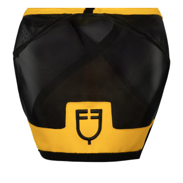 Máscara anti-moscas Equestro com logótipo frontal Amarelo Máscara anti-moscas Equestro com logótipo frontal Amarelo