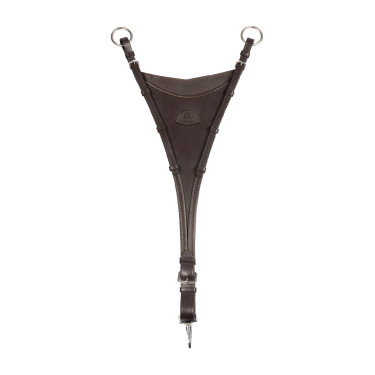 Martingale Acavallo com bib em couro Castanho escuro