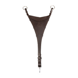 Martingale Acavallo com bib em couro Castanho escuro