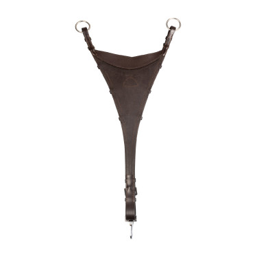 Martingale Acavallo com bib em couro Castanho escuro