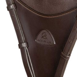 Martingale Acavallo com bib em couro Castanho escuro