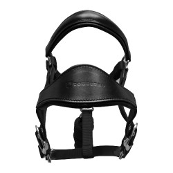 Cabeçada ergonómica Equestro com inserções em couro Preto / preto Cabeçada ergonómica Equestro com inserções em couro Preto / preto