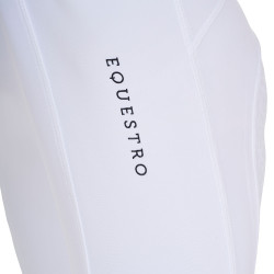 Legging menina Equestro x FISE full grip corte slim Branco