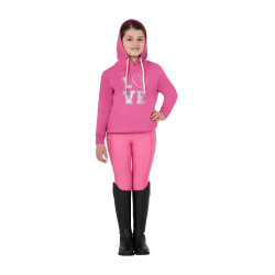 Legging de menina Equestro forrado em polar Rosa castelo