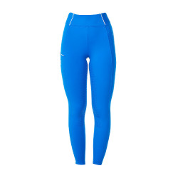 Legging feminino Equestro x FISE full grip corte slim Azul da Savoia