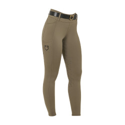 Legging feminino Equestro de cintura alta com passantes para cinto Noz Castanho Legging feminino Equestro de cintura alta com passantes para cinto Noz Castanho
