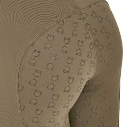 Legging feminino Equestro de cintura alta com passantes para cinto Noz Castanho Legging feminino Equestro de cintura alta com passantes para cinto Noz Castanho