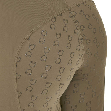 Legging feminino Equestro de cintura alta com passantes para cinto Noz Castanho Legging feminino Equestro de cintura alta com passantes para cinto Noz Castanho