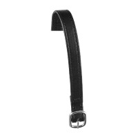 Tiras de esporão em couro duplo com fivela prateada Equestro Preto Tiras de esporão em couro duplo com fivela prateada Equestro Preto