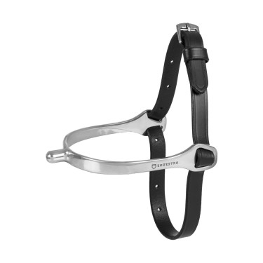 Tira de esporas Equestro em couro Preto