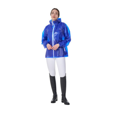 Impermeável unissexo Equestro x FISE Azul da Savoia
