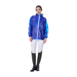 Impermeável unissexo Equestro x FISE Azul da Savoia