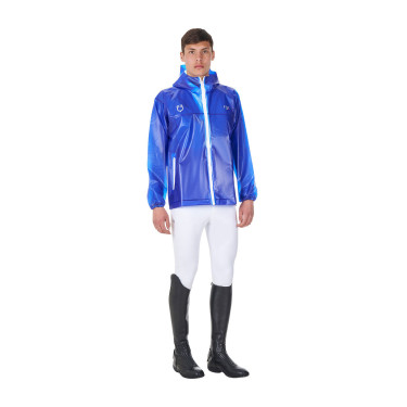 Impermeável unissexo Equestro x FISE Azul da Savoia