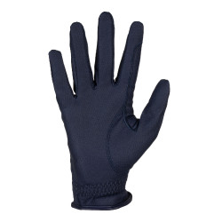Luvas unissexo Equestro acolchoadas em couro sintético com fecho de velcro Marinho Azul-marinho