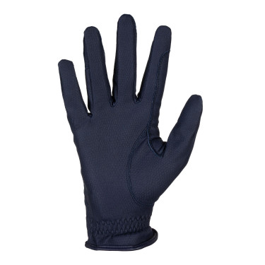 Luvas unissexo Equestro acolchoadas em couro sintético com fecho de velcro Marinho Azul-marinho
