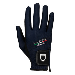 Luvas em tecido técnico Equestro X FISE Blazer marinho Azul-marinho