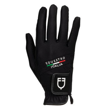 Luvas em tecido técnico Equestro X FISE Preto