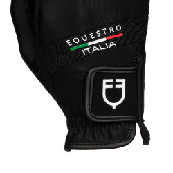 Luvas em tecido técnico Equestro X FISE Preto