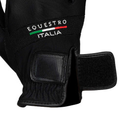 Luvas em tecido técnico Equestro X FISE Preto