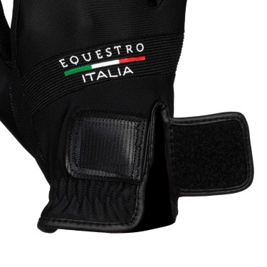 Luvas em tecido técnico Equestro X FISE Preto