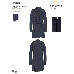 Frac feminino Equestro em tecido técnico com strass Blazer marinho Azul-marinho
