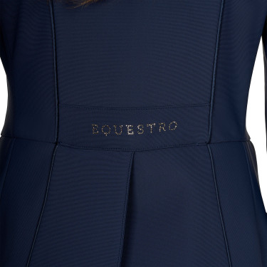 Frac feminino Equestro em tecido técnico com strass Blazer marinho Azul-marinho