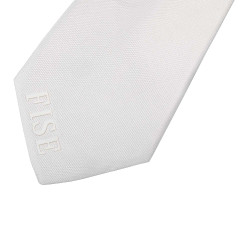 Gravata de concurso Equestro x FISE com logotipo bordado Branco Gravata de concurso Equestro x FISE com logotipo bordado Branco