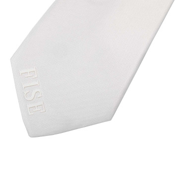 Gravata de concurso Equestro x FISE com logotipo bordado Branco Gravata de concurso Equestro x FISE com logotipo bordado Branco