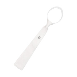 Gravata de concurso Equestro em favo de mel quadrado Branco
